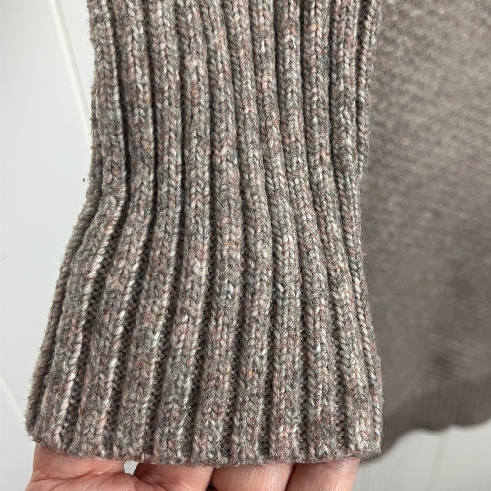 Universal Thread Womens Sweater Dress S Brown Gray Heather Mock T Cable Knit EUC - Picture 5 of 13